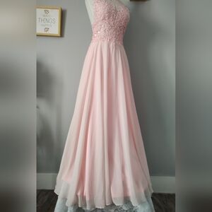 Dress Women prom wedding cocktail bridesmaid sweat 16 lace zipper size M  New